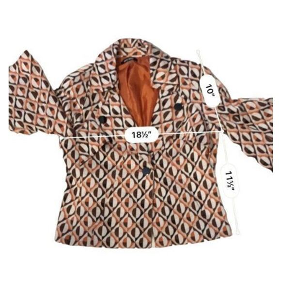 Retro 3/4 Bell Sleeve Blazer- Size 8 - Picture 6 of 6